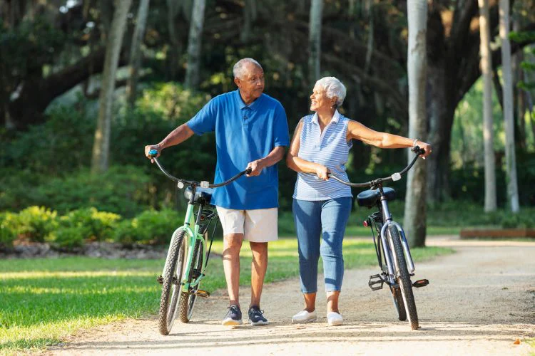 Couple with bikes