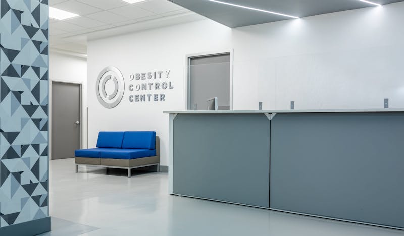 Lobby of Obesity Control Center in Tijuana, Mexico