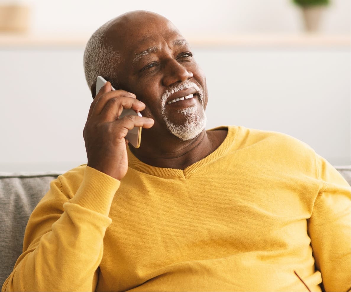 Man talking on phone
