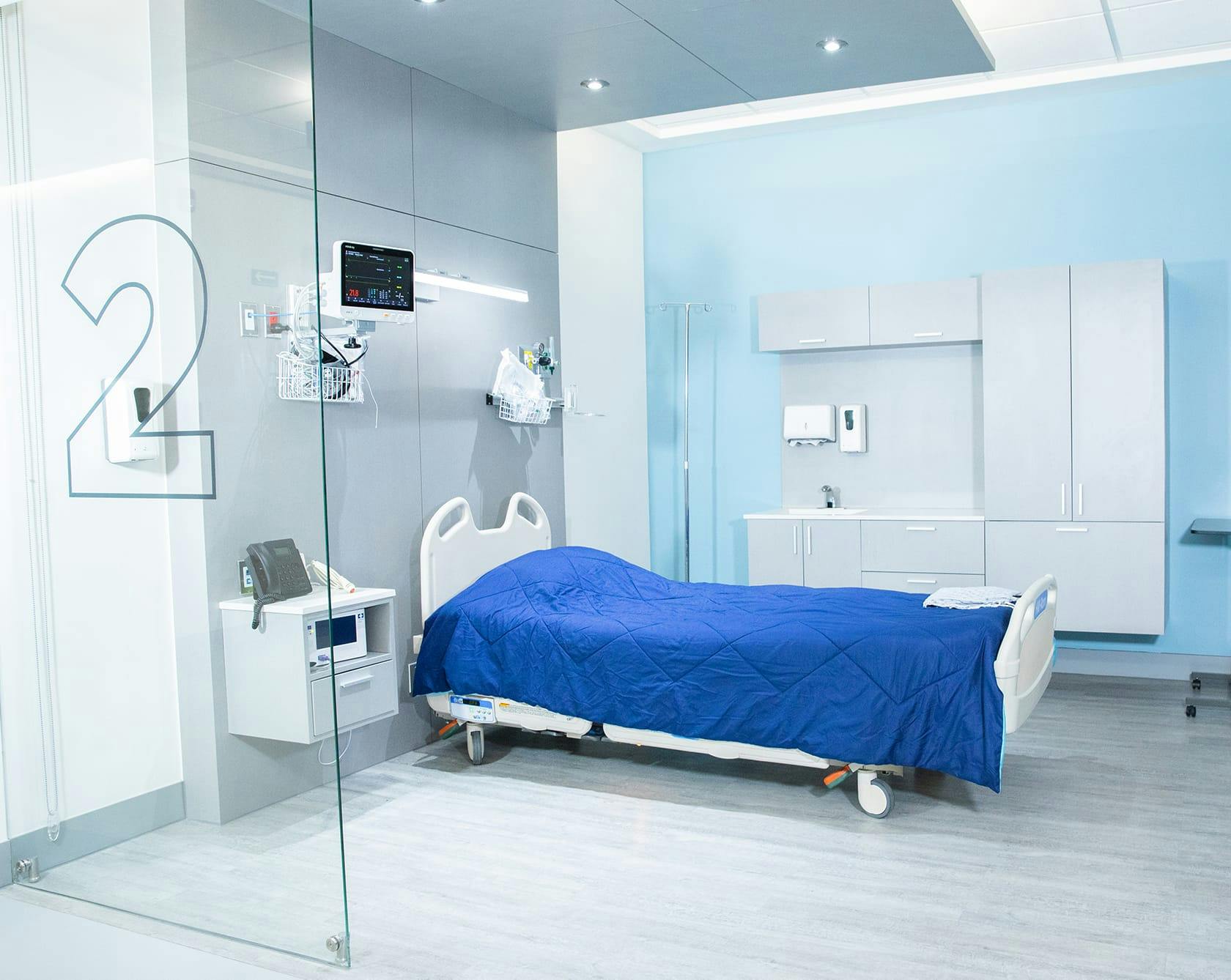 Patient bed at Obesity Control Center