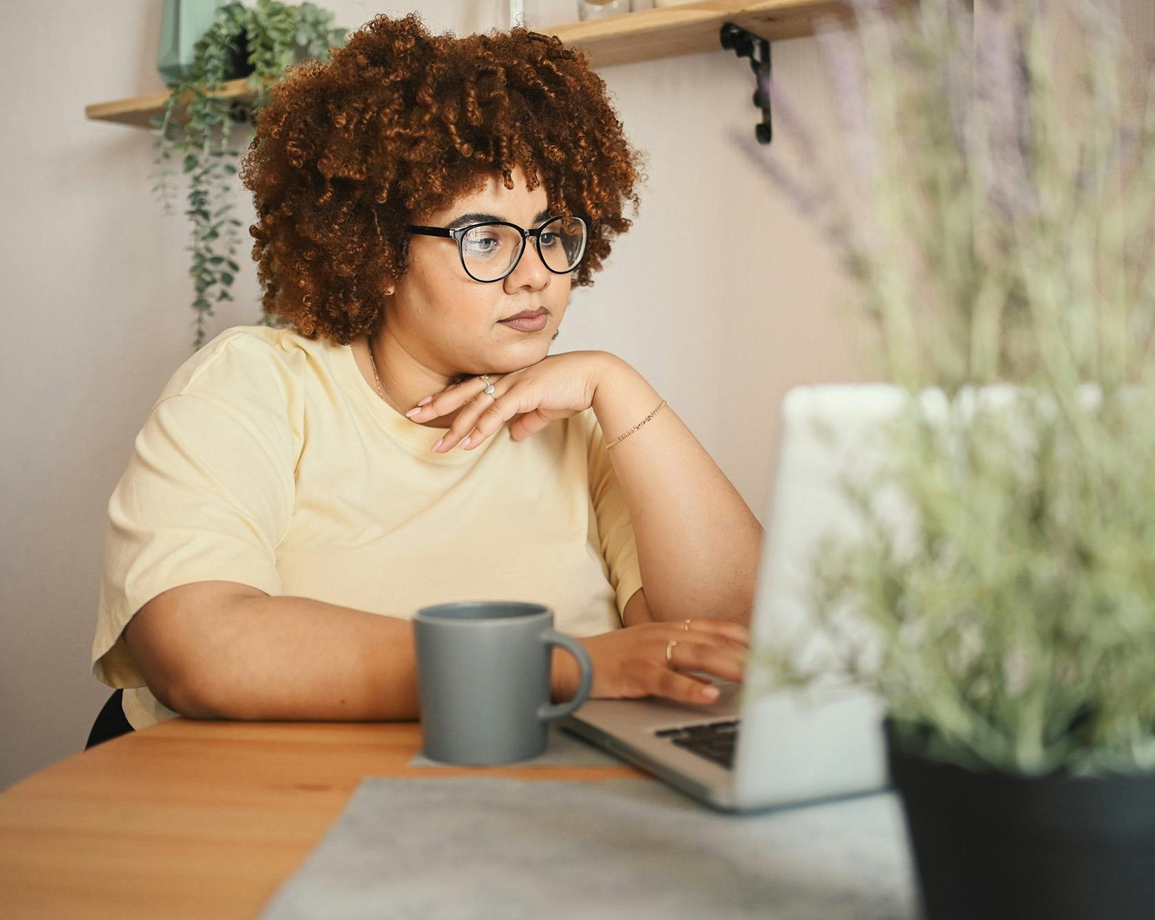 Woman on her laptop