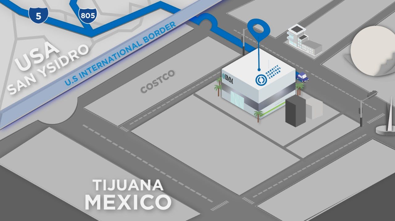 Digital map location of Obesity Control Center