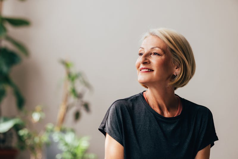 Older woman smiling
