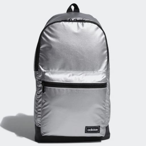 mochila adidas metalizada