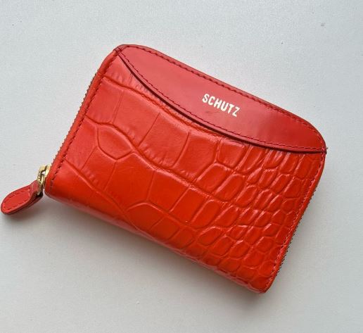 carteira croco laranja schutz