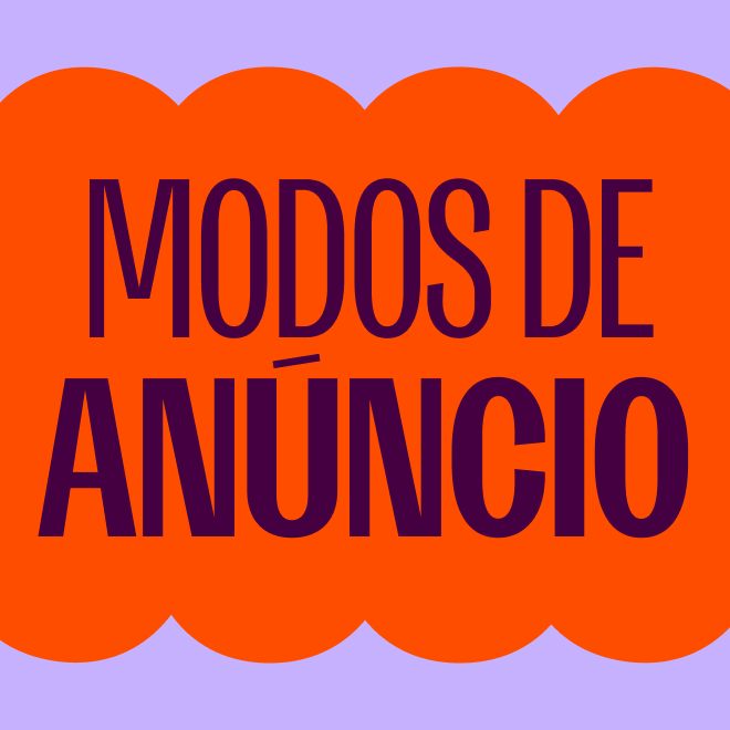 imagem destaca o texto: modos de anúncio.