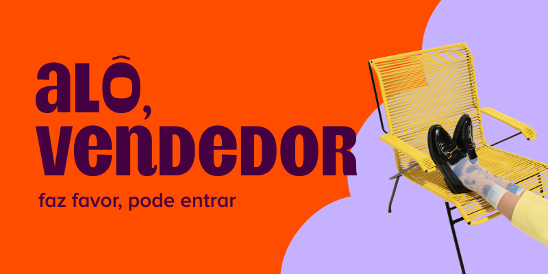 imagem destaca o texto "alô, vendedor. faz favor, pode entrar". além do selo "black fraidona" e um modelo sorrindo.
