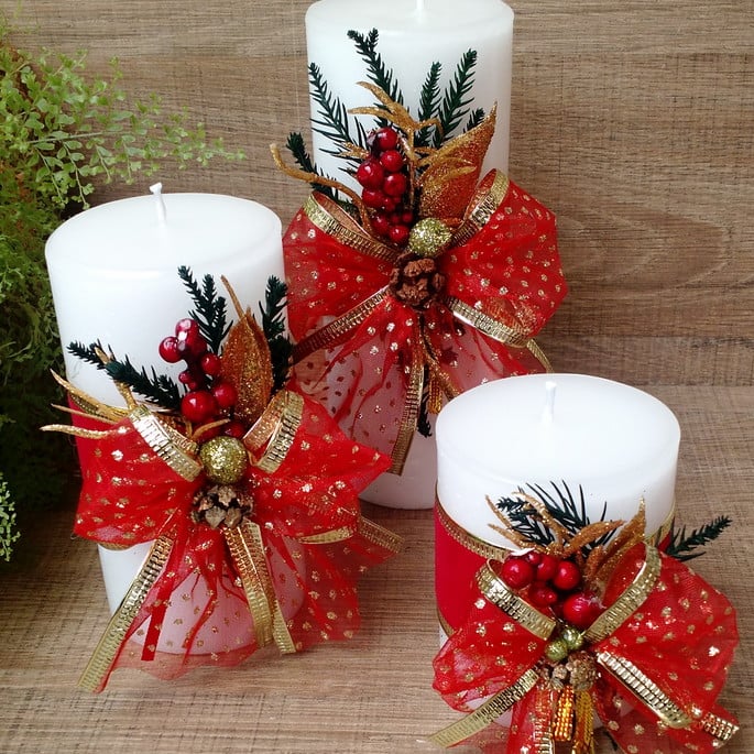 velas de natal decorativas e personalizadas para decoração e lembrancinhas.