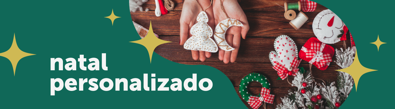 decorações, lembrancinhas e personalizados para seu natal, trazendo charme e alegria às celebrações de fim de ano.