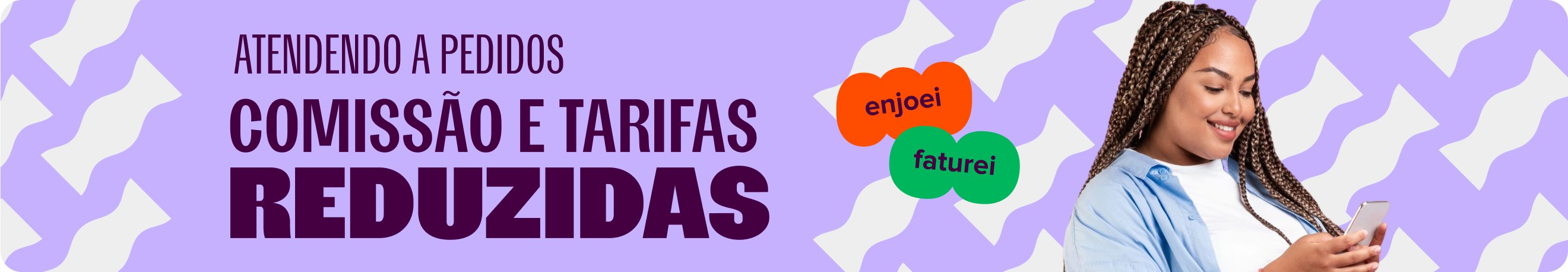 do lado esquerdo da imagem, lemos o texto: atendendo a pedidos, comissão e tarifas reduzidas. do lado direito da imagem, uma homem faz uma pose descontraída para a câmera.