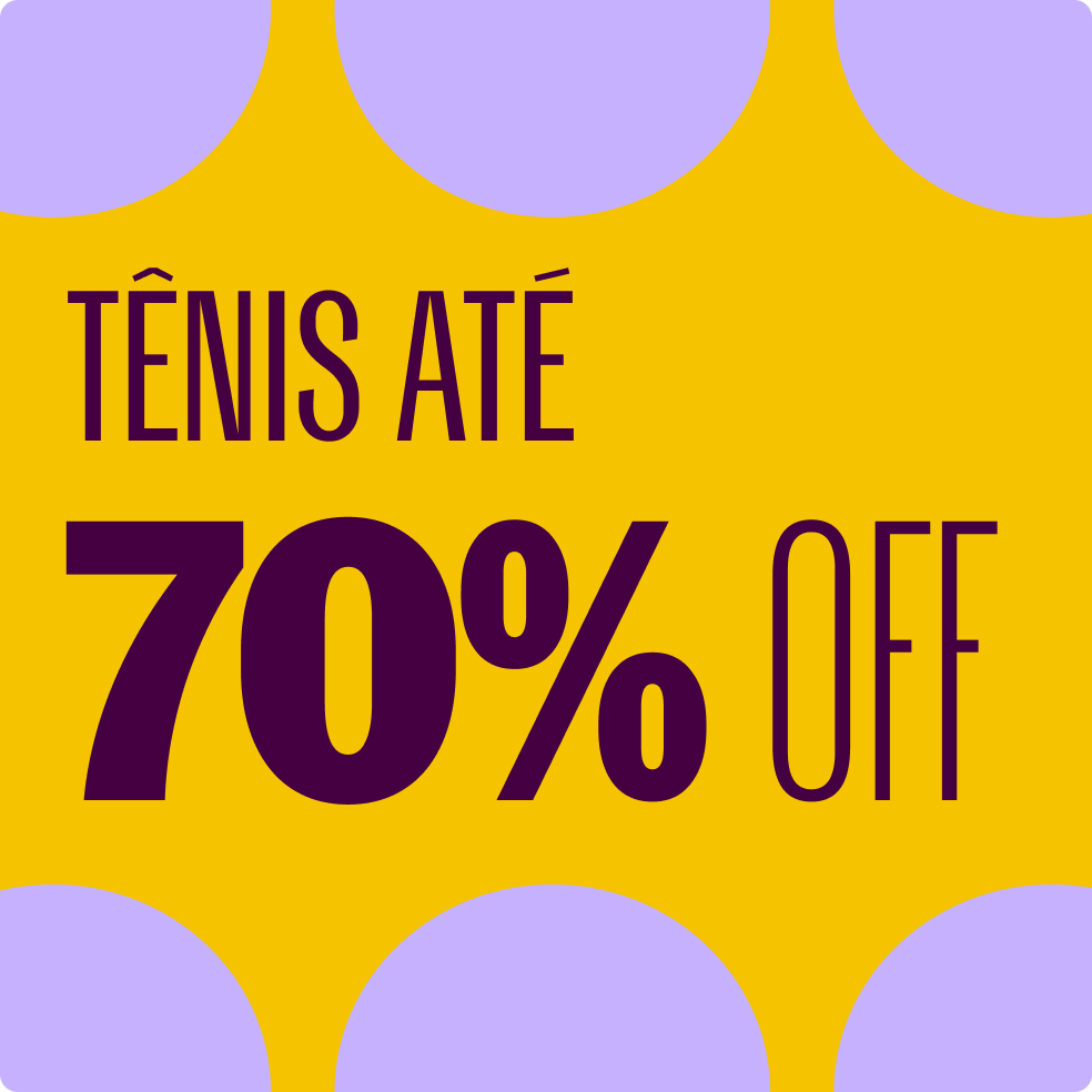 tênis até 70% off