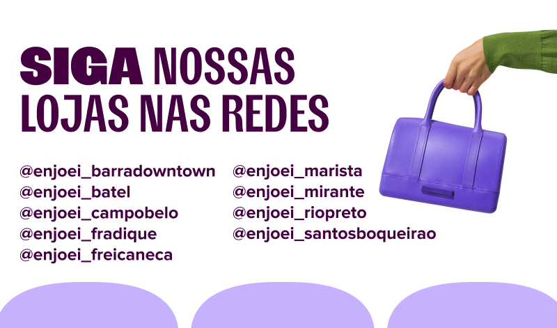 siga nossas lojas nas redes