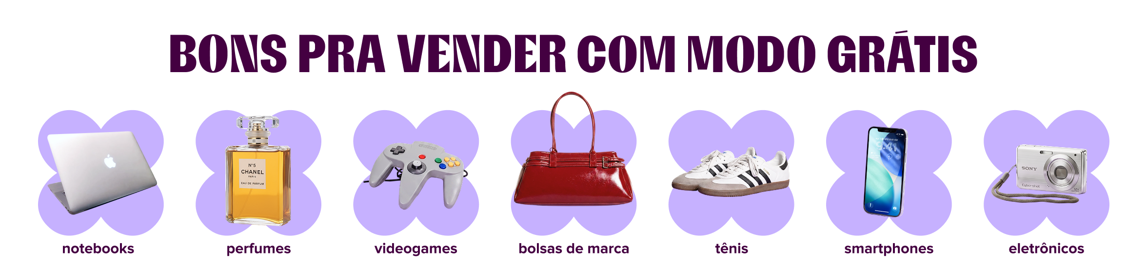 bons pra vender com modo grátis: notebooks, perfumes, videogames, bolsas de marca, tênis, smartphones, eletrônicos