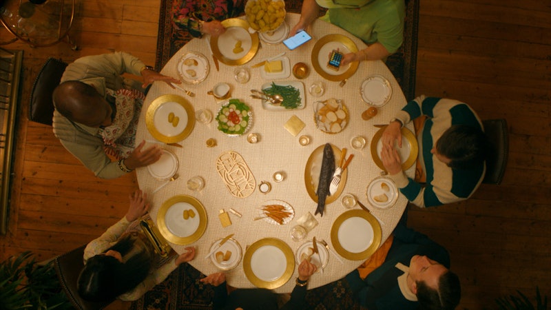 Overhead view of the Auburn family table