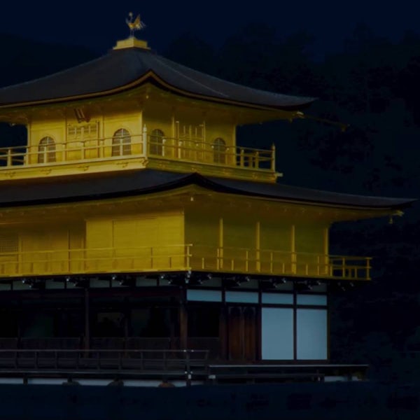 A house painted in gold colour