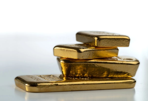 Stacked gold bars