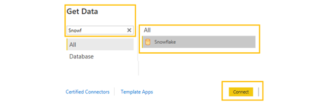 Setting up a connection between PowerBI and Snowflake