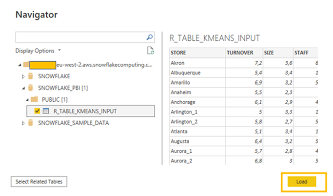 Setting up a connection between PowerBI and Snowflake