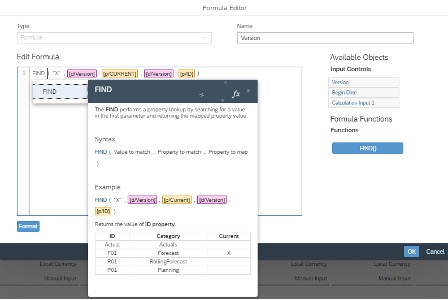 SCAP Formula editor