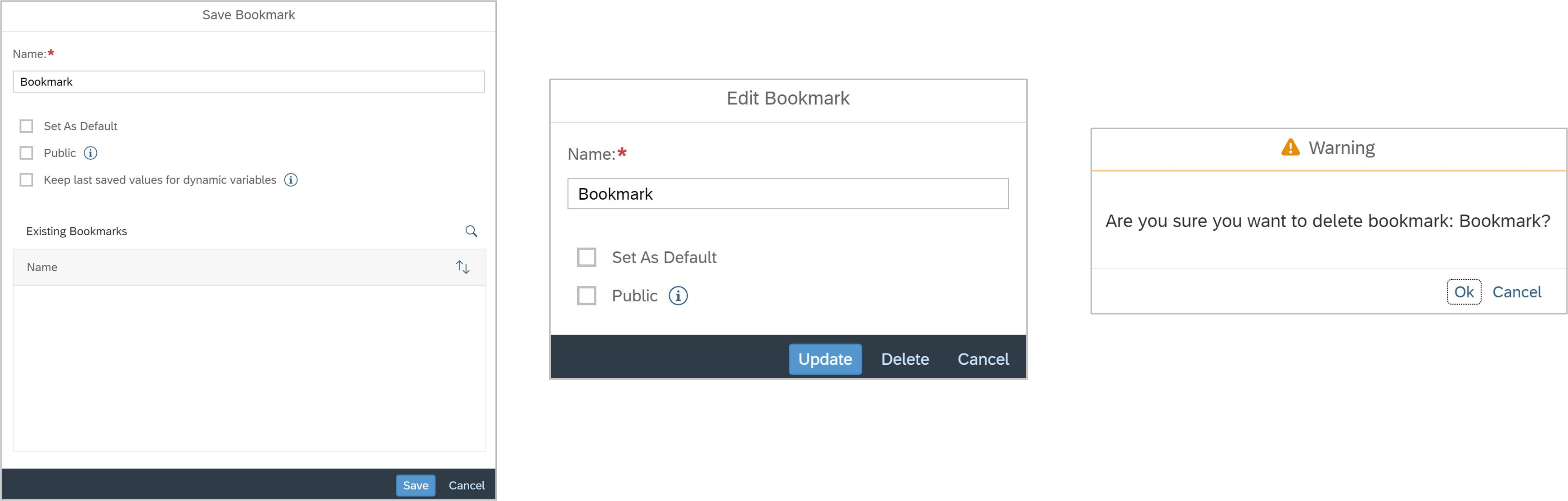Newly added bookmark UX