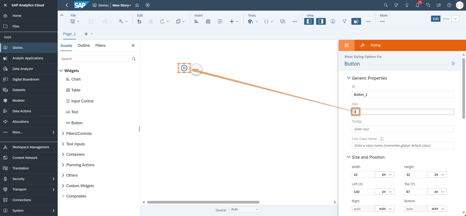 SAP Icons on SAP Analytics Cloud Dashboards