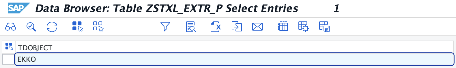 parameter table result