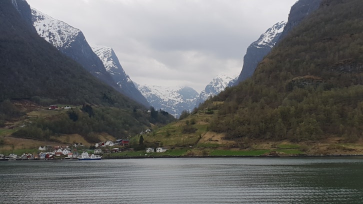 Village in middle of Fjords