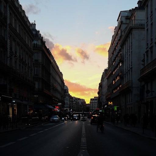 Miniatura della fotografia «A Parigi, mentre si fa sera»