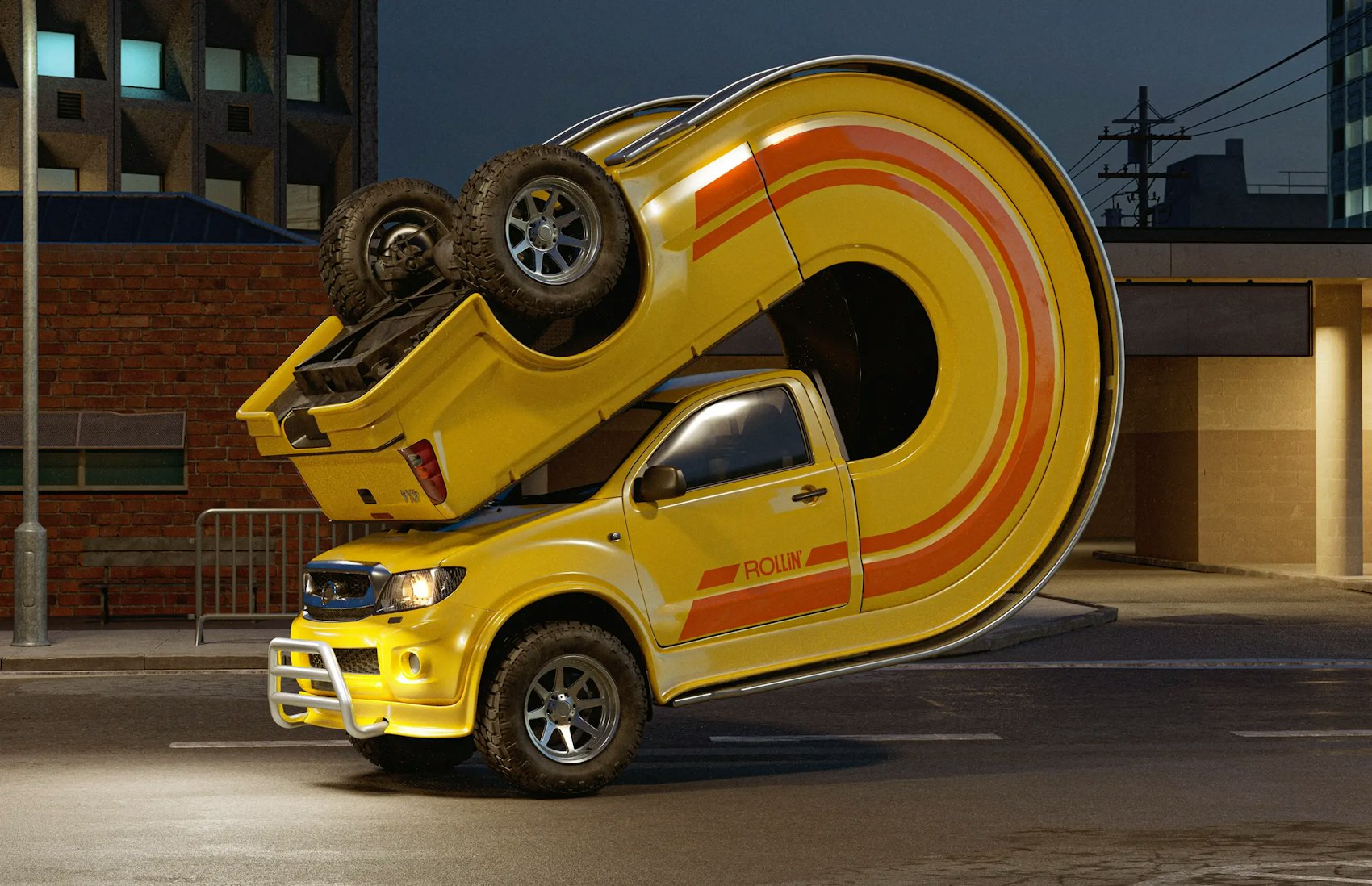 A warped car