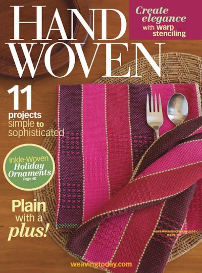 Cover of Handwoven November/December 2014