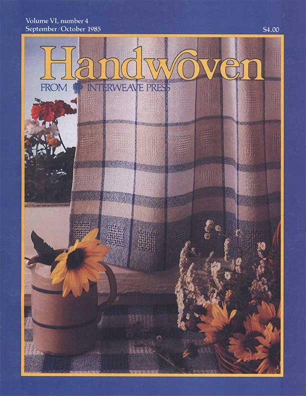 Cover of Handwoven September-October 1985