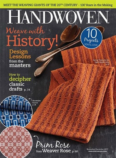 Cover of Handwoven November/December 2017