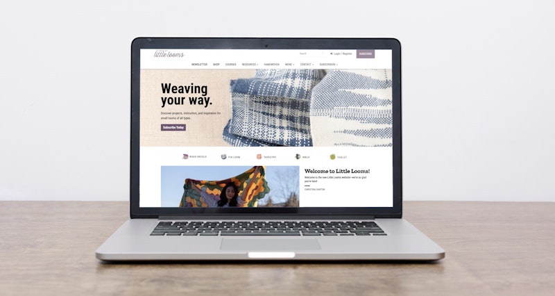 Take a Look at the Home Page of the New Little Looms Website