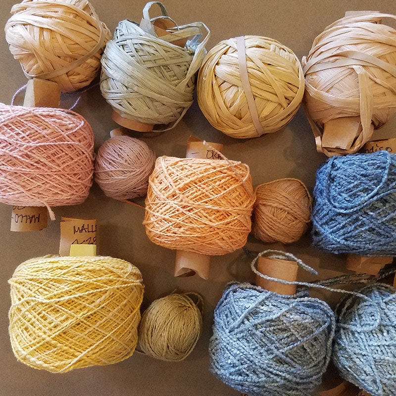 dyed balls of yarn seh