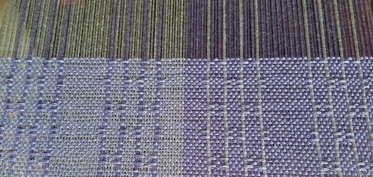 RH scarf on loom