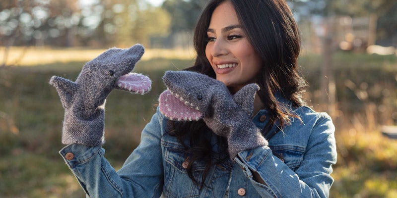 Shark Mittens by Margaret Stump. Photo Credit: George Boe.