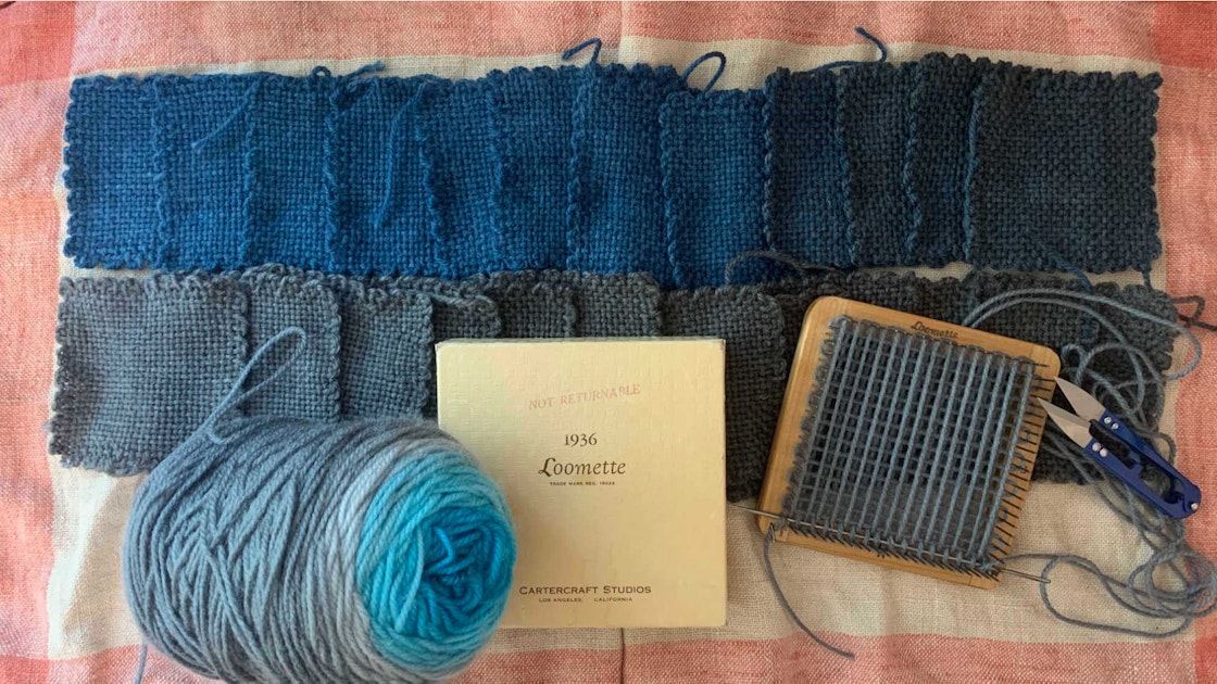 Weaving a PinLoom Baby Blanket Little Looms