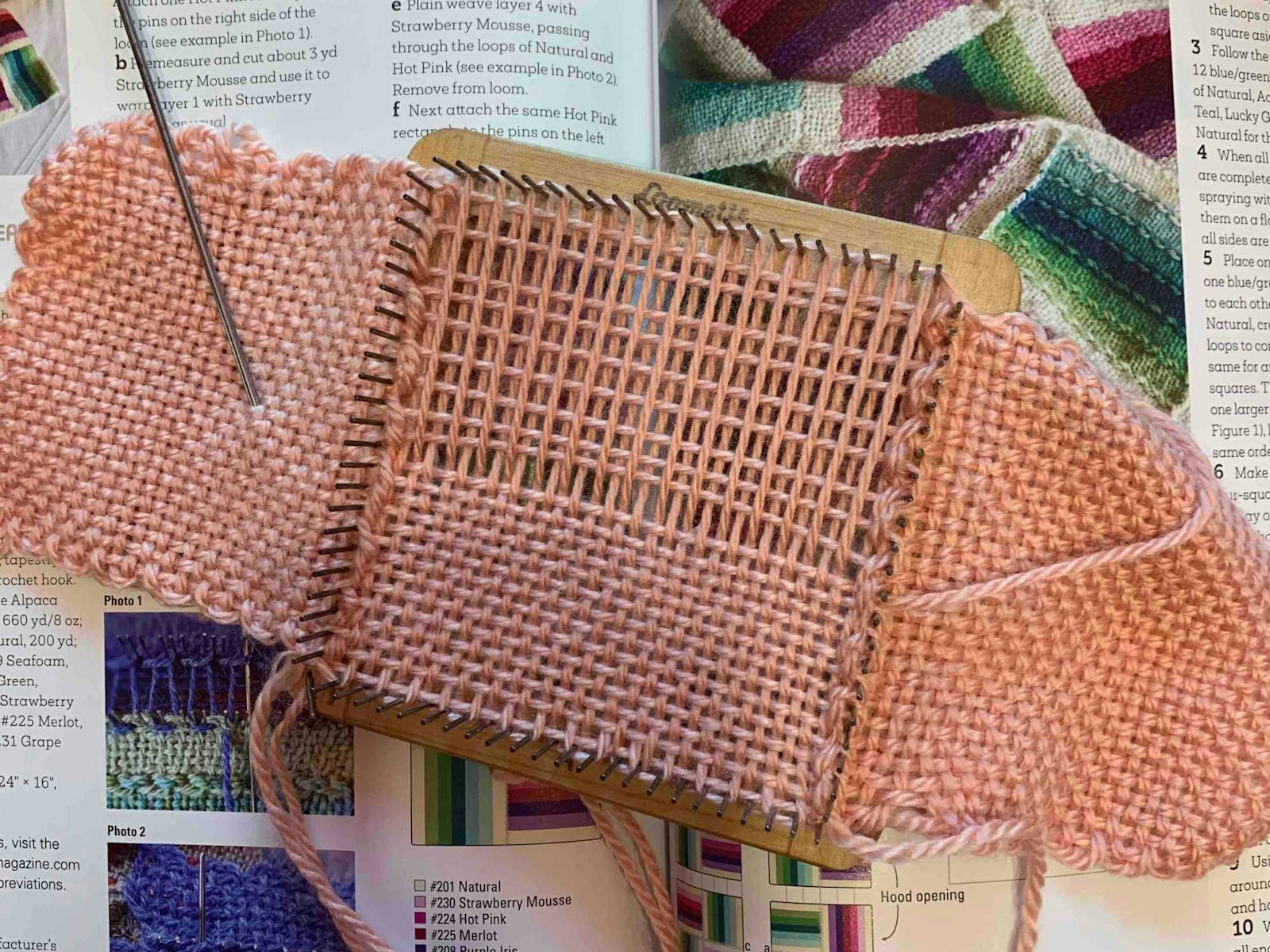 2/24/24- MAGIC SQUARES: Weaving with a Pin Loom