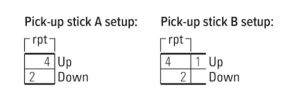 Learn how to read a pick-up stick draft, including drafts like this with two pick-up sticks.