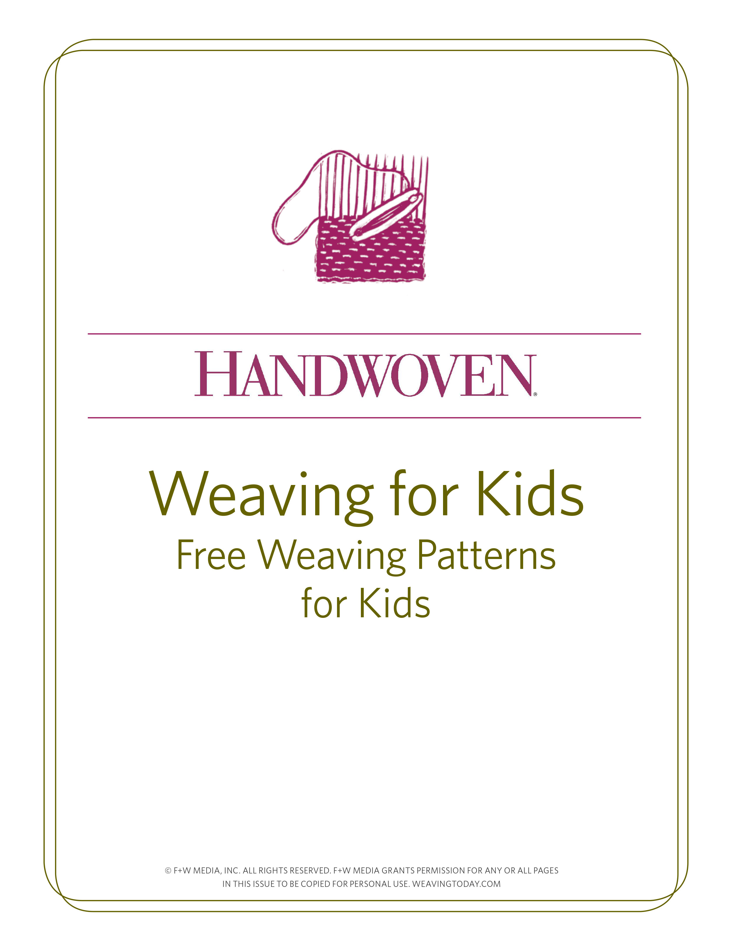 Free Weaving Patterns for Kids Image
