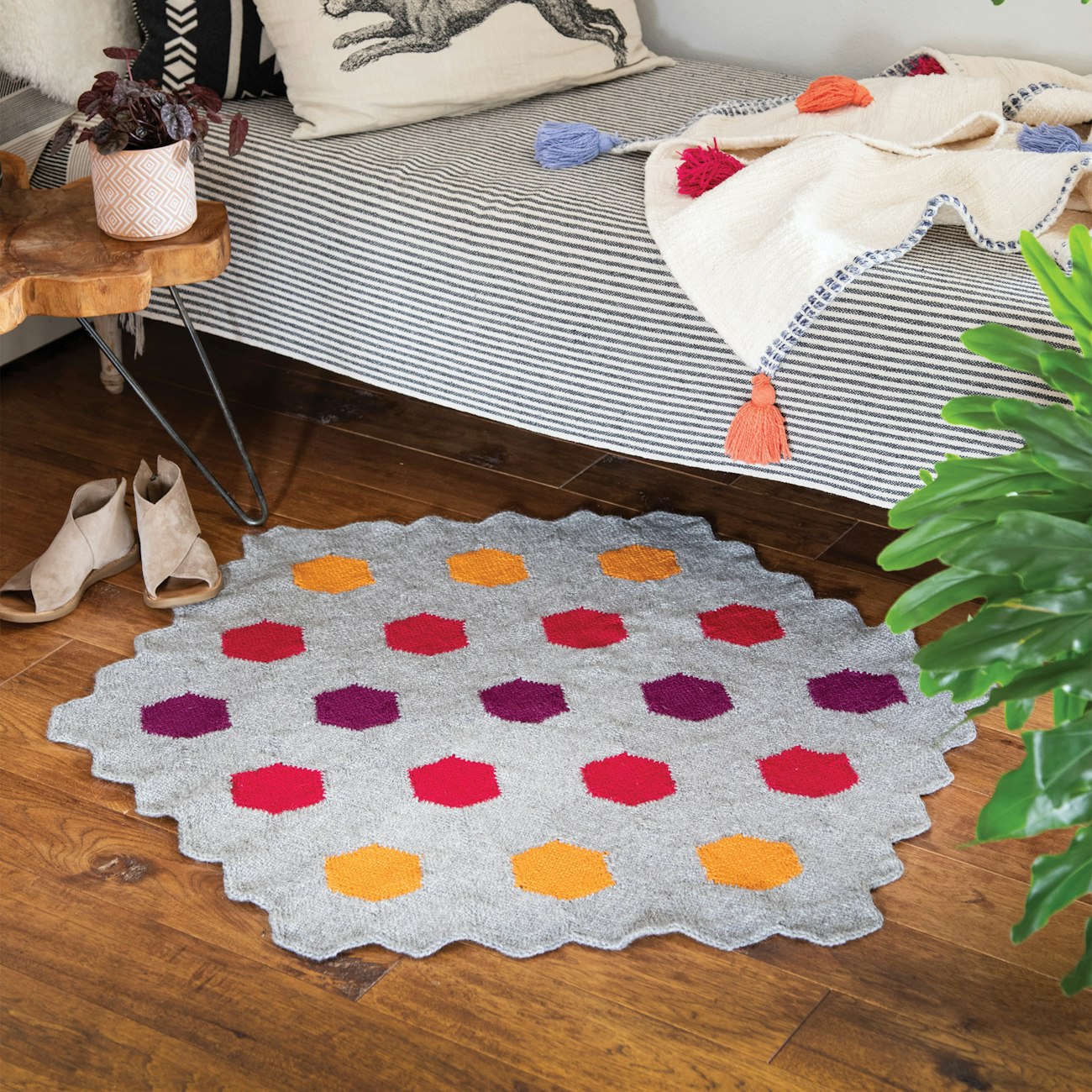 Dots Rug By Gabi van Tassell from Little Looms Spring 2022. Photo by Matt Graves