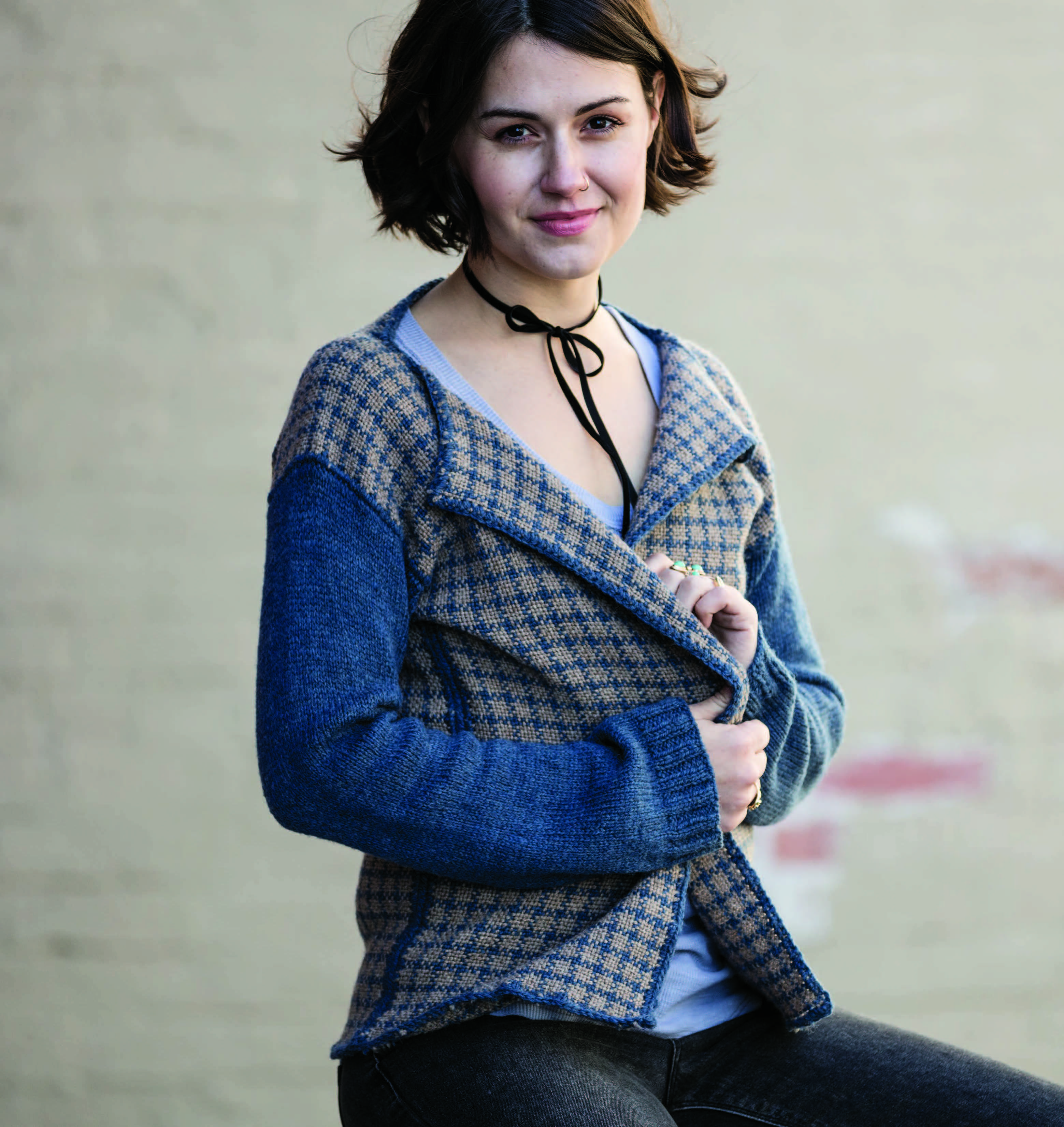 Checkered Cardigan Image