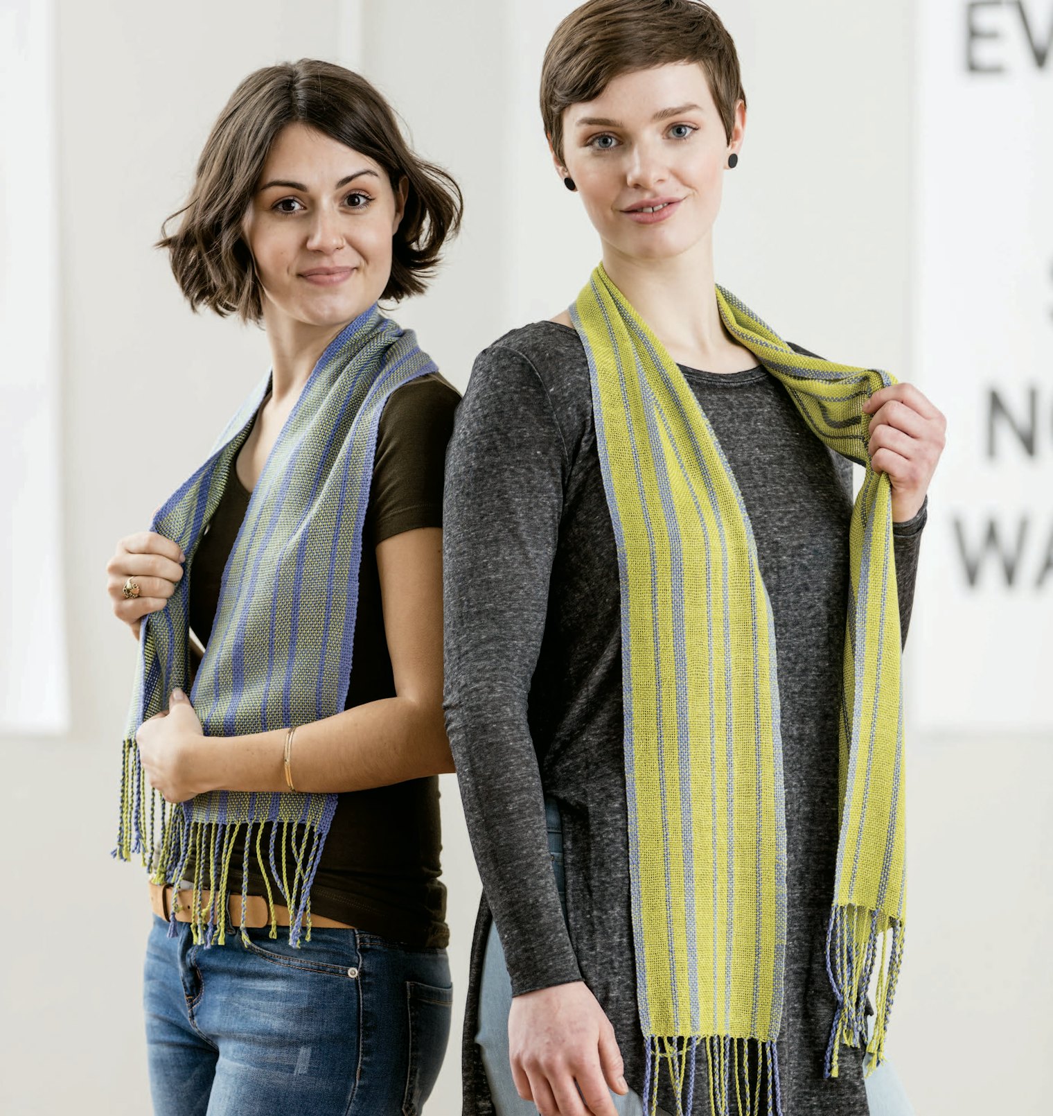 For her Fibonacci Sequence Scarves, Margaret MacMorris used Fibonacci to design a simply lovely asymmetrical stripe pattern. Photo by George Boe