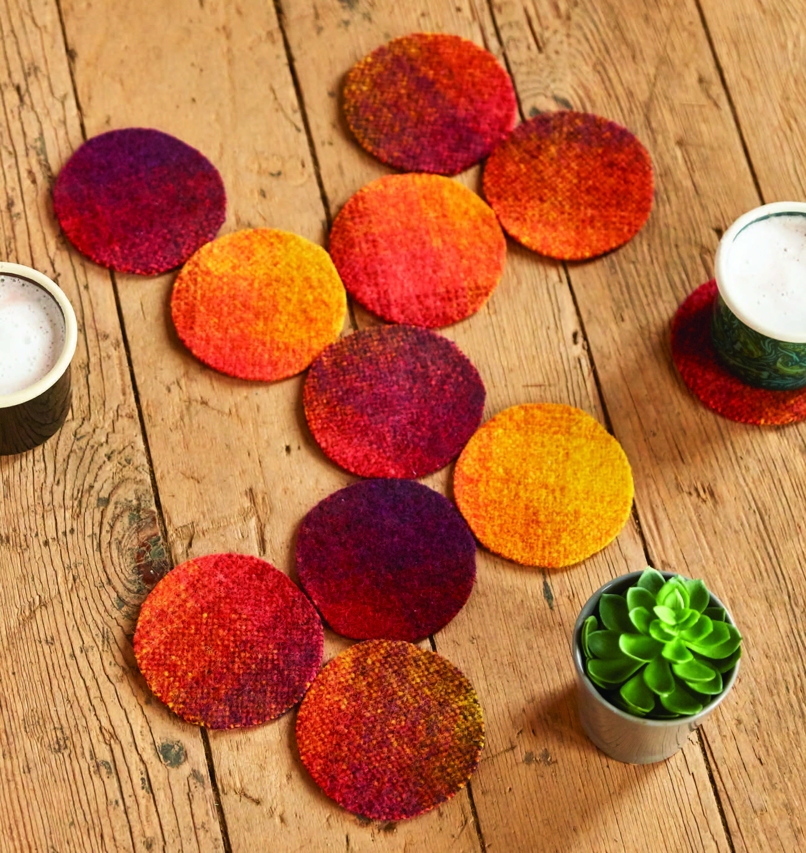 Fireside Coasters and Table Runner Image