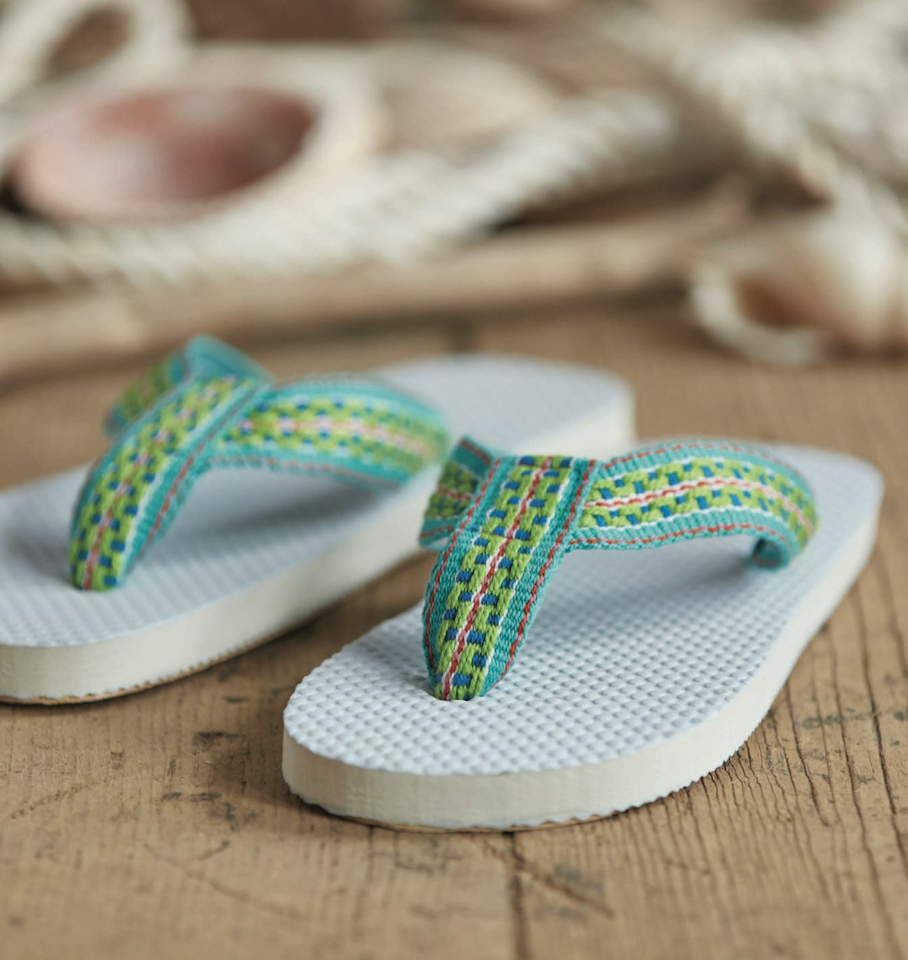 Tropical Sands Flip-Flops by Jennifer B. Williams. Photo by George Boe