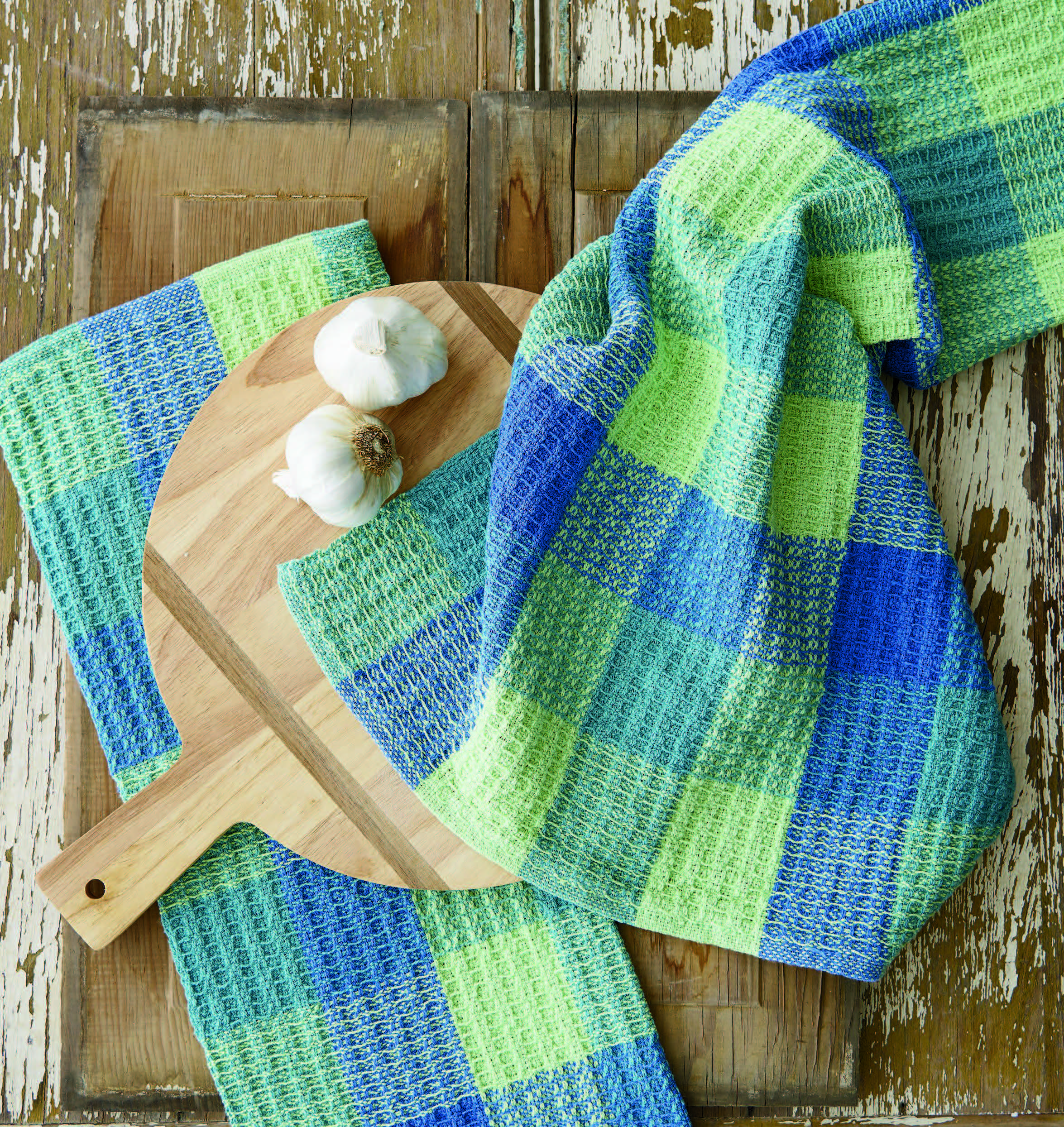 Playing with Blocks: Waffle-Weave Towels Image