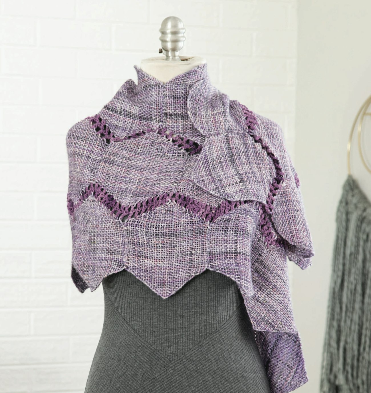 Lilas Au Printemps Hexagon Scarf by Jane Grogan