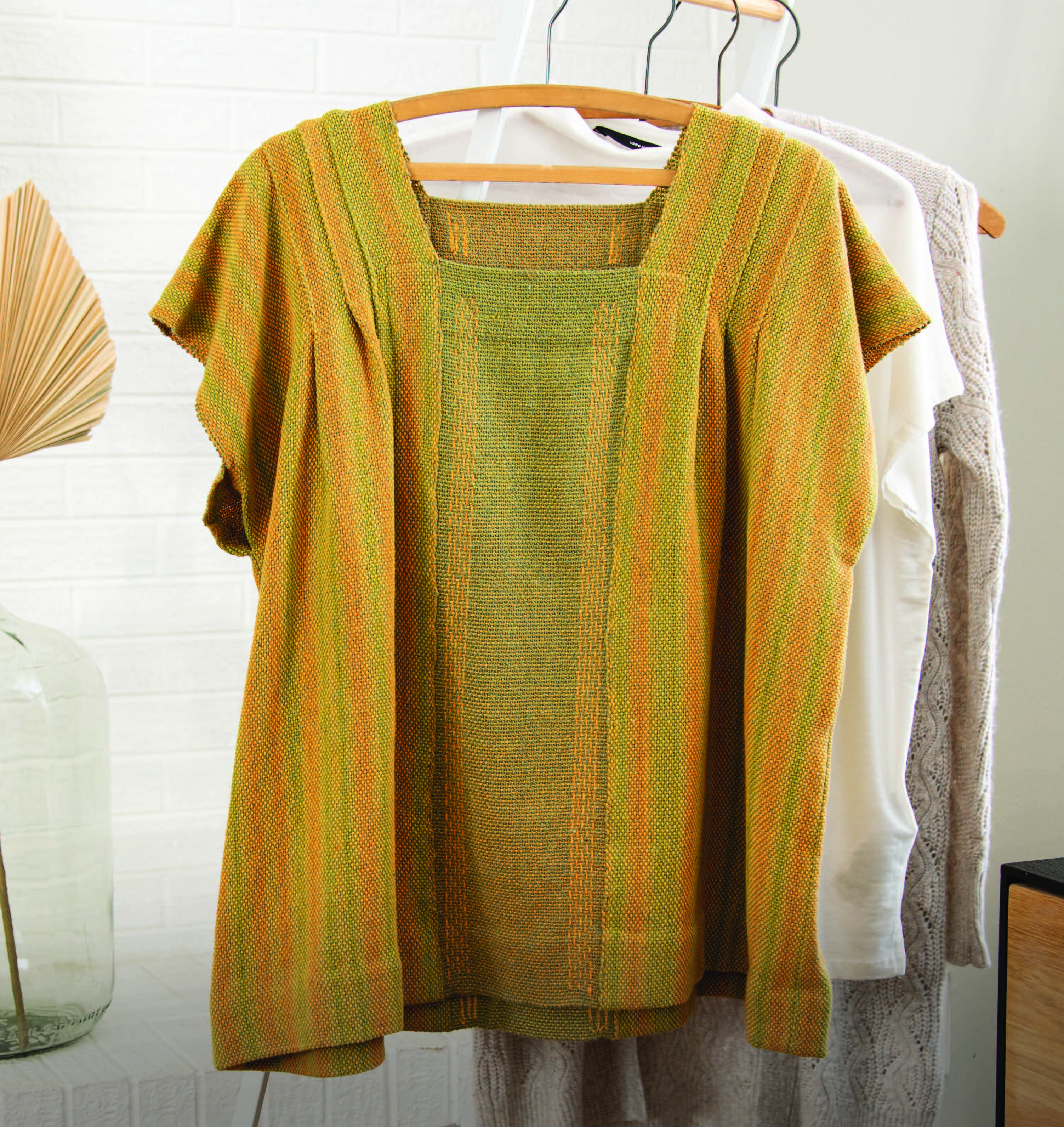 Woven and Stitched Top Image