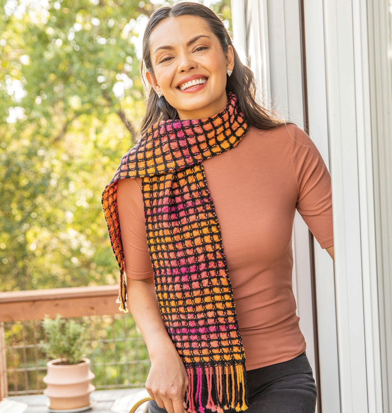 Sunset View Scarf by Constance Hall. Photo by Matt Graves