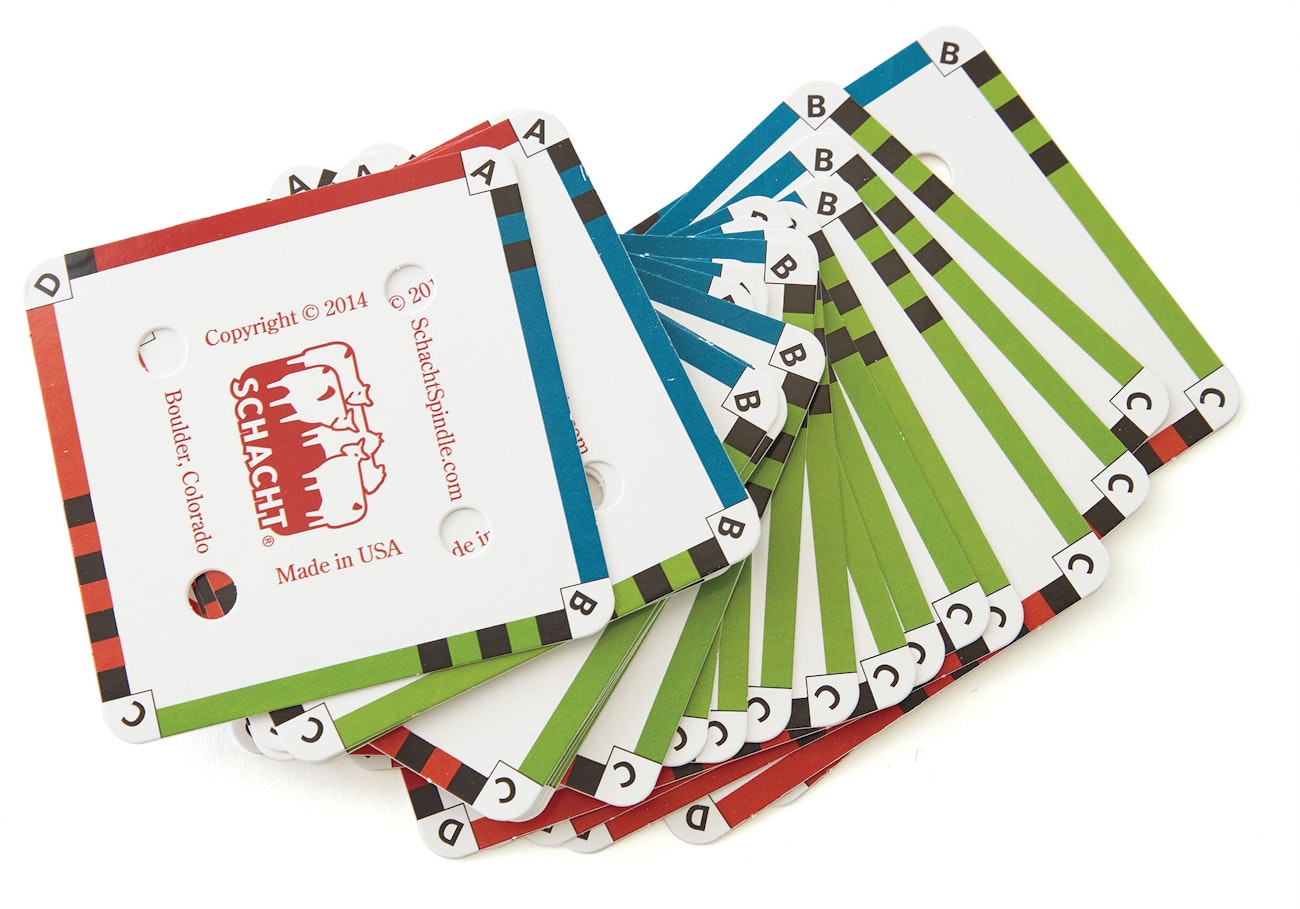 Tablet weaving cards from Schacht